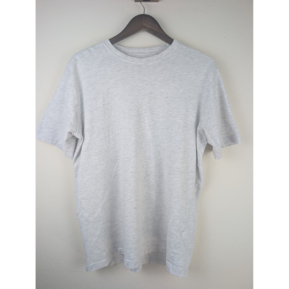 Blue Mountain Mens Gray Heather Short Sleeve Crew Neck T-Shirt YMK-1041 M
